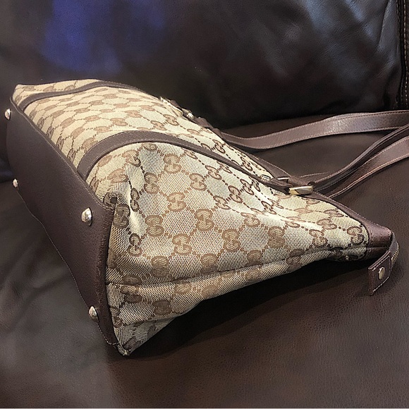 EUC Vintage Gucci GG Supreme Monogram Abbey Tote Handbag - Picture 7 of 17